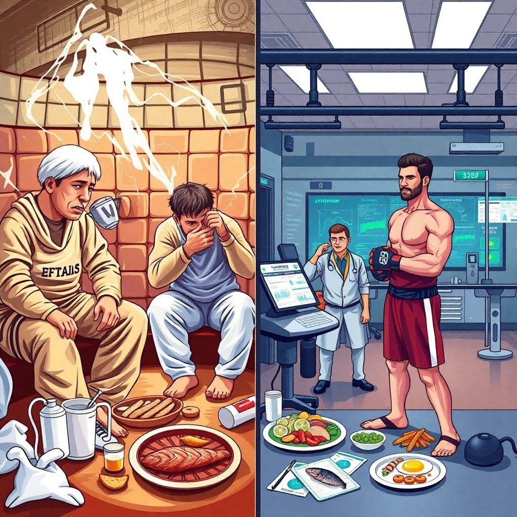 Питание и сгонка веса: как бойцы готовят организм к взвешиванию и восстановлению формы